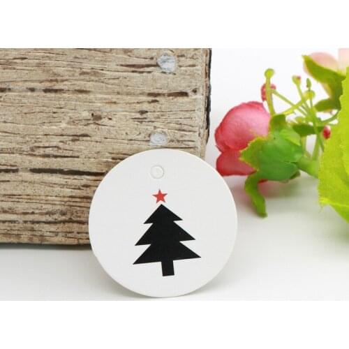 Wholesale Kraft/White Gifts Cakes Clothes Packaging Label/Tags 100pcs/lot Round Shape Paper Handmade Decoration Hang Tags Cards