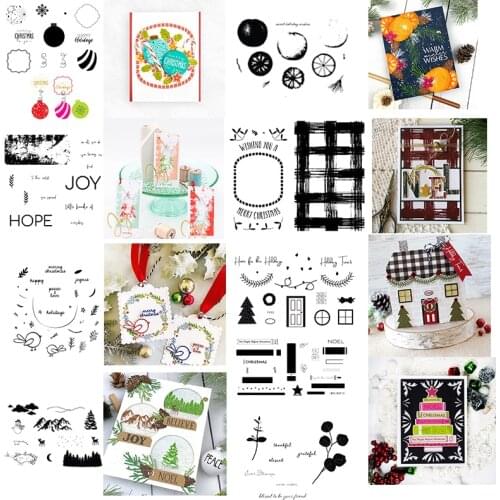 Holiday Mugs House Door Greetings Christmas Noel Joy Winter Scenes Stamps And Dies Set for DIY Scrapbooking Cards Craft 2020 New