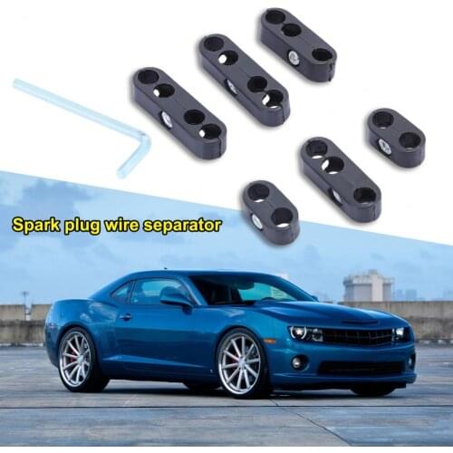 6Pcs/Set Wire Separator Professional Robust Black Spark and Plug Cable Divider 7mm 8mm for Chevrolet for Ford Mopar