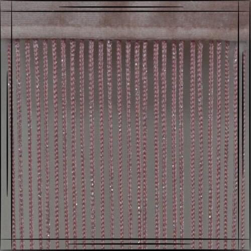 Pink Silver Lurex Thick Chain Rope Curtain