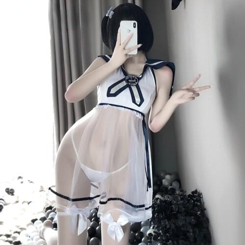 Sexy Outfits for Woman Cute Bunny Girl Kawaii Lingerie Femme Pink Blue See Through Slutty Dresses Stripper Clothes Roleplay New