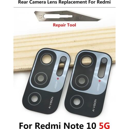 New Rear Back Camera Glass Lens For Xiaomi Redmi Note 10 5G With Adhesive Sticker