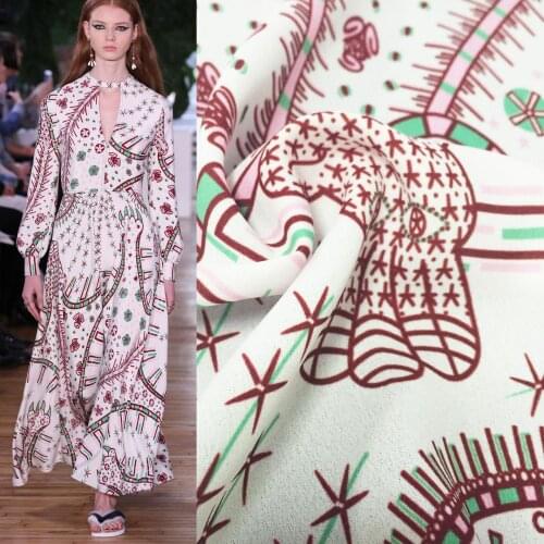 New Europe and the United States Tiannu printed fabrics high-end dress womens fashion cute childrens clothing printed cloth