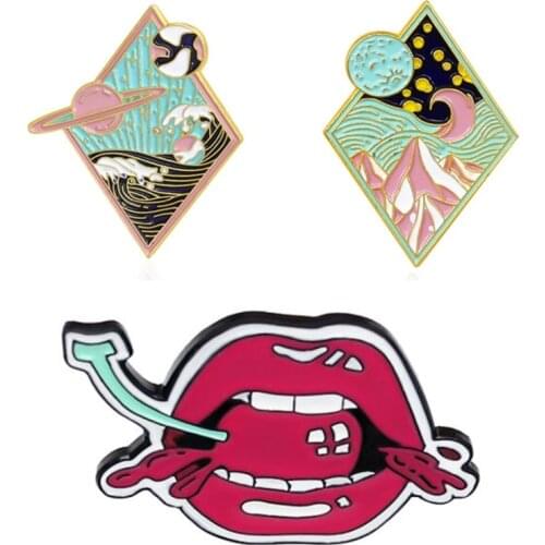 TRADE GO Brooches Lips For Clothes