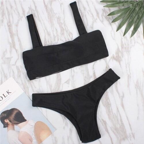 Women Swimwear Solid Bikini Push Up Padded Bra Bikini Set Swimsuit Swimwear Bathing Suit Two Pieces