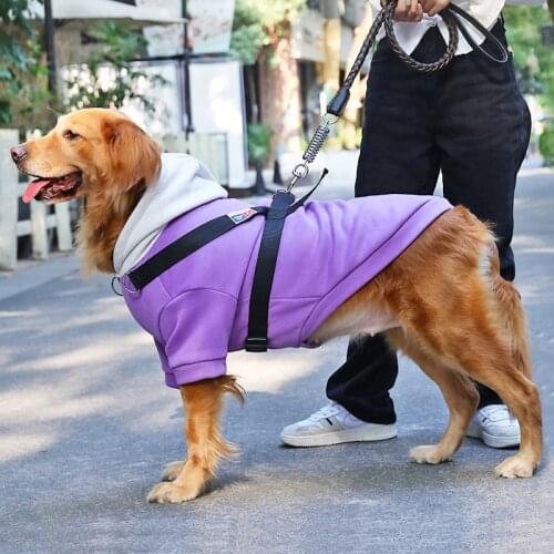 Winter Dog Hoodie Warm Pet Dog Clothes For Big Dog Fashion Cotton Dogs Traction Sweater Leisure Novelty Coat Sweatshirt Apparel