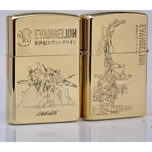 ZORRO Pure Copper Carving Animation Personality Creative "Evangelion - The First Machine" Kerosene Lighter