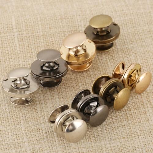 10 Sets 14/18mm Magnet Sewing Buttons Double Rivets Stud Magnetic Snaps Clasp Handbags Purse Button Fastener For Wallet Bags