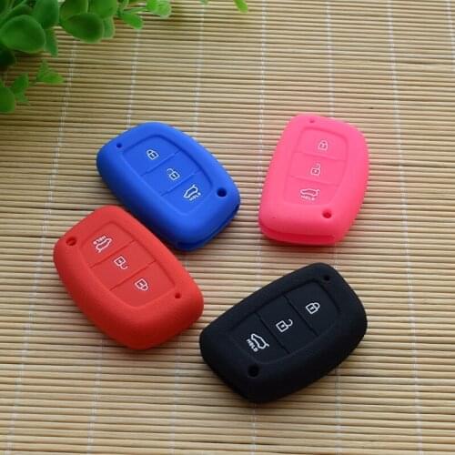 10 units Silicone rubber car key cover case for Hyundai TUCSON I40 IX35 I45 ELANTRA Rayna SONATA 3 button Smart key