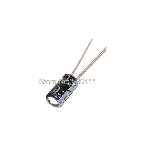 200pcs 100uF 35V Radial Electrolytic Capacitor 6mm X12mm Free Shipping
