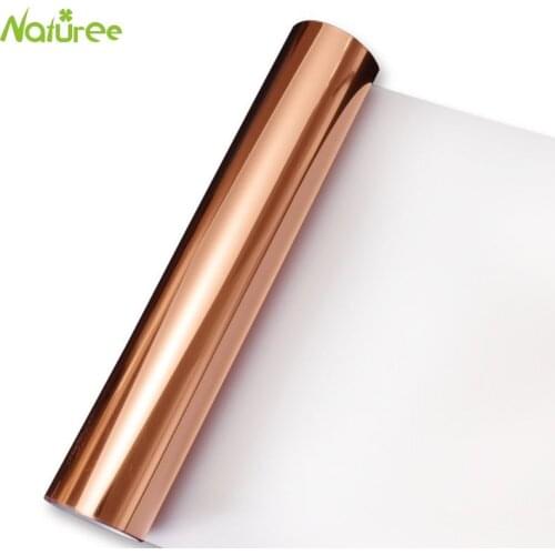 25cm*100cm Rose Gold Color Metallic Heat Transfer Vinyl HTV Heat Press Vinyl Iron On for T-Shirts Decorative Film