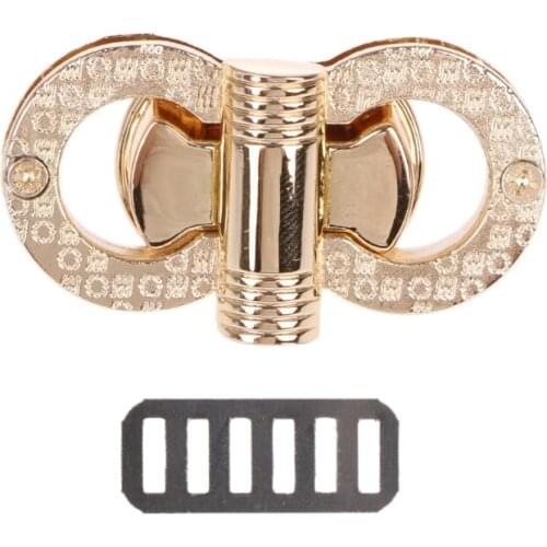4.5x2.3cm Gold Metal Clasp Turn Twist Lock for DIY Handbag Craft Shoulder Bag Purse Hardware