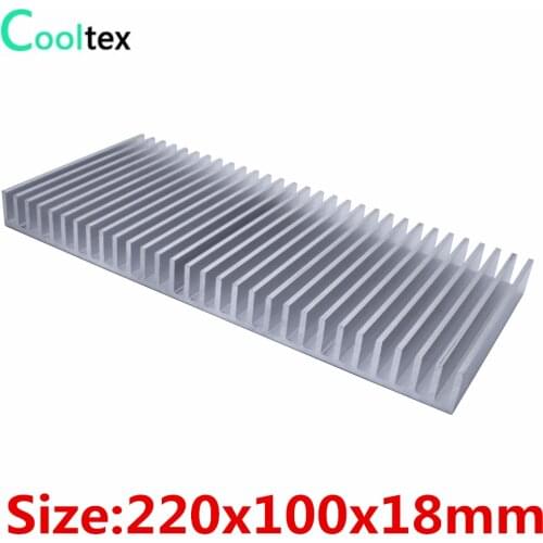High power 220x100x18mm Aluminum heatsink radiator for LED Electronic integrated circuit Power Amplifier cooling cooler