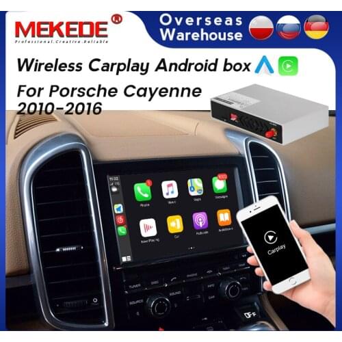 Wireless Android Auto Apple Carplay For Porsche Cayenne 2010 -2018 PCM4.0 PCM3.1 Support Map Music Youtube camera
