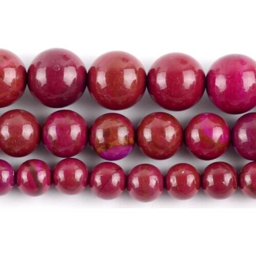 Natural Red Sugilite Stone Round Loose Spacer Beads For Jewelry Making DIY Bracelet Handmade 6/8/10mm