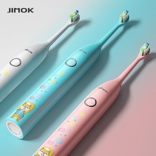 JIMOK M1 Children Electric Toothbrush Smart Brush Whitening IPX7 Waterproof Child Electric Brush USB Fast Charging