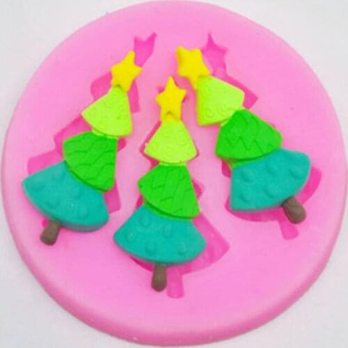 Christmas Tree Shape Silicone Cake Mold Kitchen Baking Mold Chocolate Pastry Soap Fondant Cake Decoration Tool Accessories