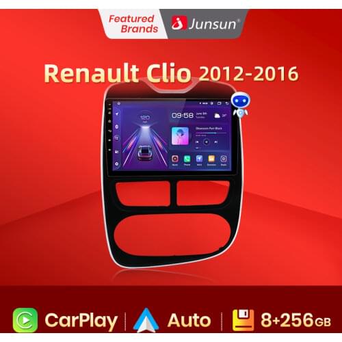 Junsun V1 Android 10.0 DSP CarPlay Car Radio Multimedia Video Player Auto Stereo GPS For Renault Clio 4 ZOE 2012-2016 2 din dvd