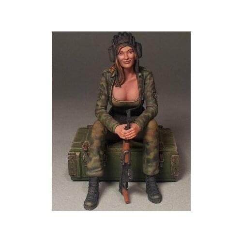 1/16 scale modern the Russian tanks sexy Girl (including caisson) Resin Model Kit figure Free Shipping