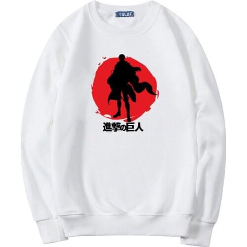 Fashion Cool Attack on Titan Anime Top Hoody Funny Shadow Graphic Printed Manga Hoodies Spring Autumn Style Pullovers Sweatshirt