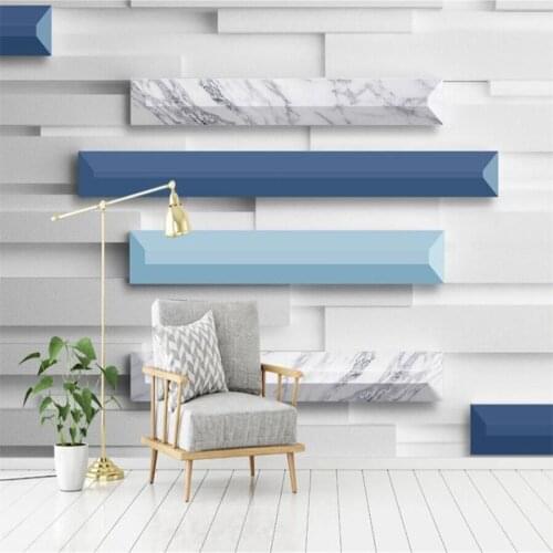 Milofi custom 3D wallpaper mural three-dimensional modern geometric square living room bedroom background wall decoration wallpa