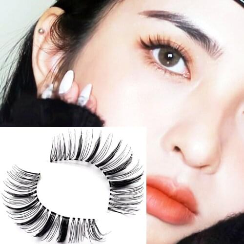 5 Pairs Natural Long False Eyelashes Cross Daily Nude Makeup Eyelashes Handmade Soft Comfortable Lashes Extension Beauty Tools