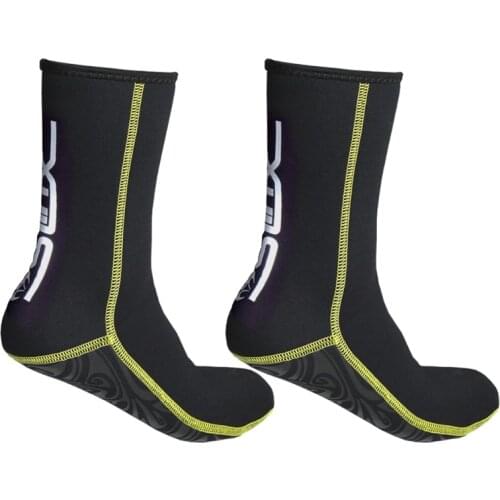 1pair Diving Socks 3mm Neoprene Scuba Diving Socks Men Women Wetsuit Booties Warm Flexible for Kayaking Surfing Diving