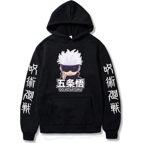 2021 Summer Latest Manga Anime Hoodie Jujutsu Kaisen Gojo Satoru Kawaii Unisex Harajuku Hoodies High Quality Sweatshirt
