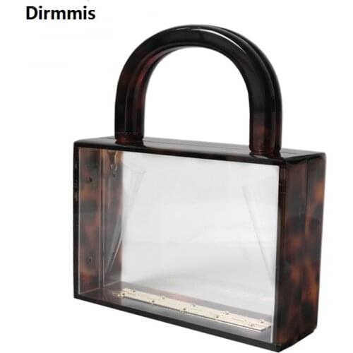 New Trendy Bags Fashion Women Shoulder Handbag Leopard Transparent Luxury Wedding Party Evening Bag Woman Box Clutch Purse