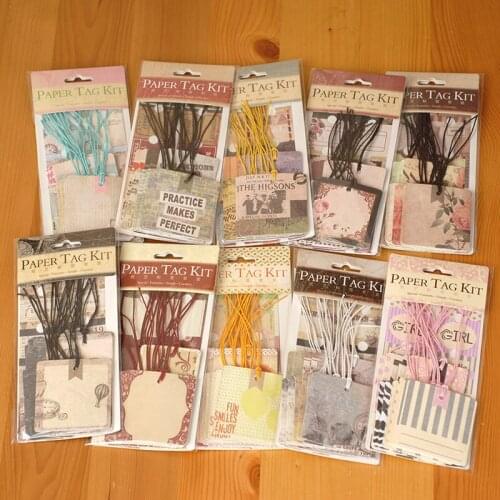 Bag Pack Beauty Gift Tags Sets For DIY Craft Scrapbook Room Background Wall Decoration Stationery Supplies