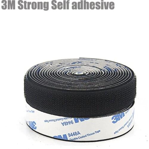 M./-1M/3M Strong Self adhesive Hooks and Loops Fastener Tape nylon sticker velcros adhesive with 3M Glue Magic for DIY 25mm