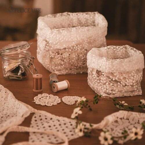 Ins Translucent Lace Storage Bag Cosmetic Sundries Drawstring Beam Pocket Small Cloth Bag