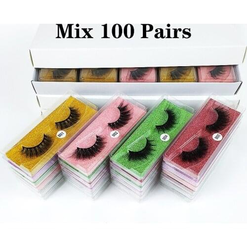 Eyelashes Wholesale 10/30/50/100 Pairs 3d Mink Lashes Natural false Eyelashes Pack Fake Eyelashes Bulk Makeup False Lashes Set