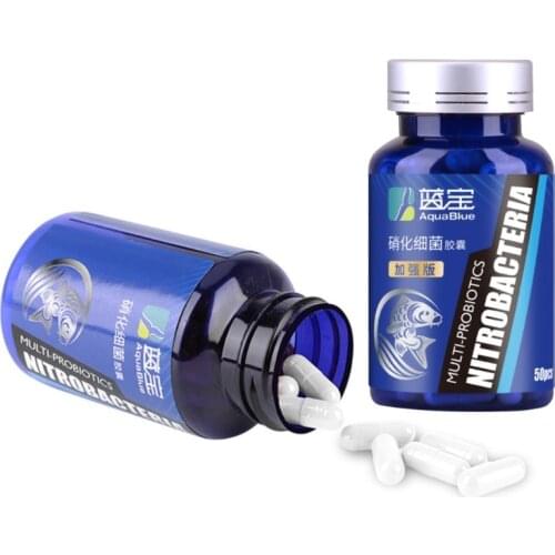 50Pcs/Bottle Aquarium Tank Nitrifying Bacteria Fresh Water Concentrated Capsule