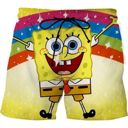 Mens clothing 3D Print Pattern Cartoon Boardshorts 3d anime men beach shorts male swim trunks surf shorts Oversized short pants