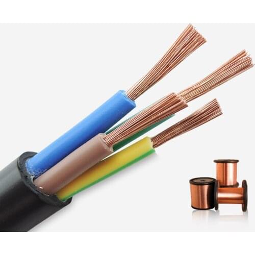 5meter 24 Awg 22 Awg 20 Awg Rvv 2/3/4/5/6/7/8 Cores Copper Wire Conductor Electric Rvv Cable Black Soft Sheathed Wire
