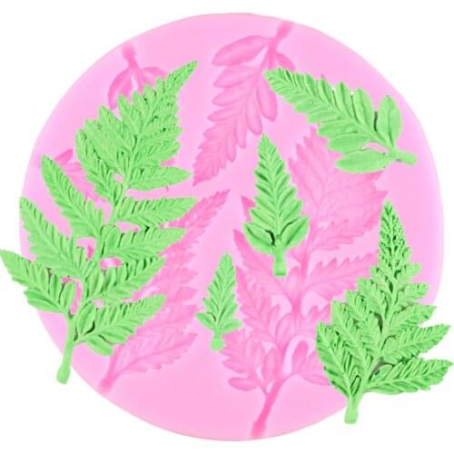 Sugarcraft Leaf Silicone Mold Mimosa Fondant Molds DIY Cake Decorating Tools Candy Polymer Clay Chocolate Gumpaste Moulds