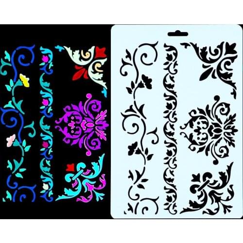 DIY Vine Flower Shape Embossing Stencil Mold for Cake Chocolate Making Baking Supplies VC