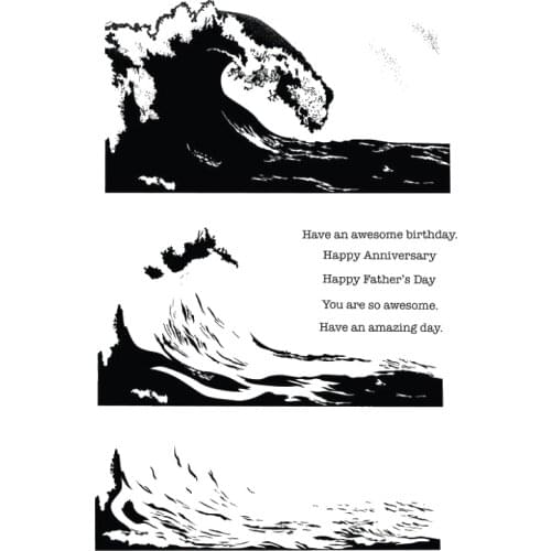 Wave Clear Stamp Or stamp for DIY Scrapbooking/Card Making/Kids Fun Decoration Supplies A080