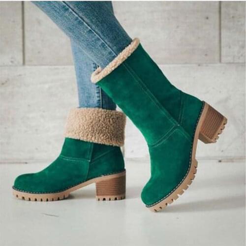 Womens winter fur warm snow boots Ladies warm wool boots ankle boots comfortable casual boots