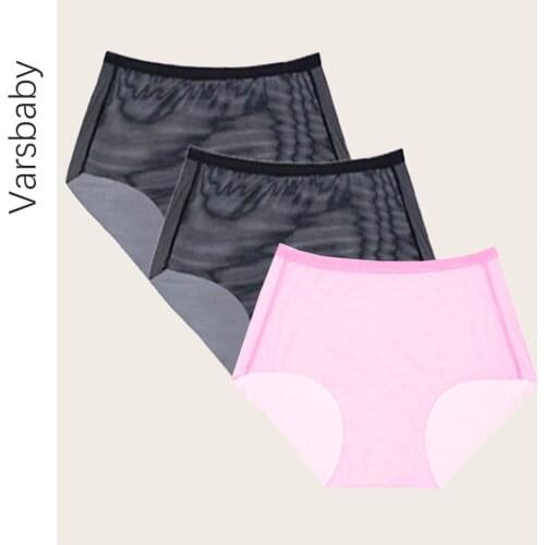 Varsbaby womens ultra-thin underwear low-rise lace briefs transparent panties