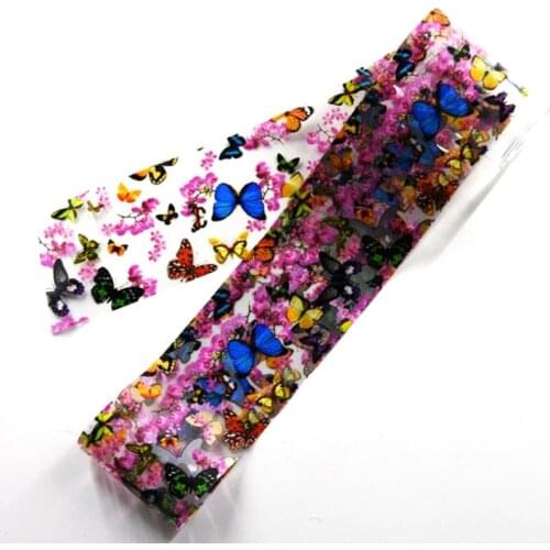 1 Roll Nail Starry Foil Sticker Butterfly Snowflakes Christmas Foil (100x4cm ) Transfer Sticker Nail Art Glitter Slide Wrap Foil