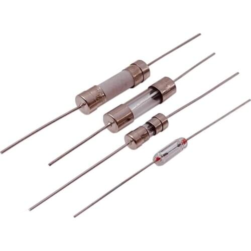 10PCS in-line glass tube fuse 0.5a 1a 2a 3.15a 4a 5a 6a 8a 10a 12a 15a 250V household appliance power fuse with pin ceramic fuse