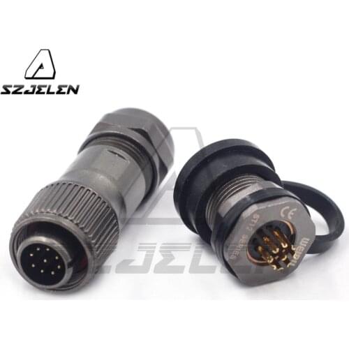 WEIPU ST12 series 9 pin Wire Connector Automotive LED Power Front-nut Waterproof Connector Plug & Socket Male and Female IP67