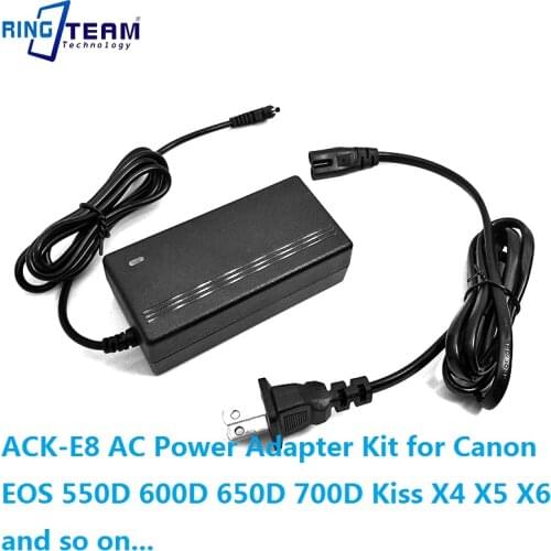 ACK-E8 ACKE8 ACK E8 Digital Camera AC Power Adapter Kit for Canon EOS Rebel T2i T3i T4i T5i 550D 600D 650D 700D Kiss X4 X5 X6