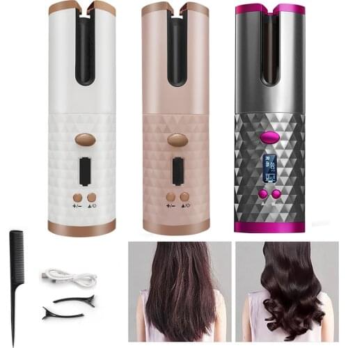 Auto Hair Rotating Curler Wave Wireless Spin Curly Iron Automatic Hair Waver Curling Wand Ceramic Curl USB Cordless Styler Tool