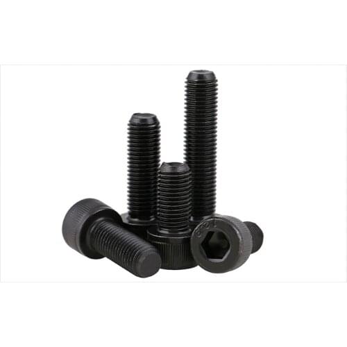 AXK DIN912 12.9 bolts Carbon steel hex socket screws 1.5mm fine thread M14 M16 M18 M20 screws black twill cylindrical head bolts
