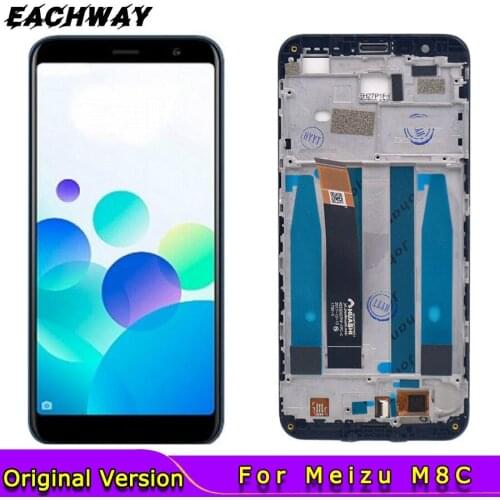 Black 5.45'' Meizu M8C LCD Display screen Touch Panel Digitizer Assembly M801c M809L Replacement for Meizu M8C lcd Free shipping