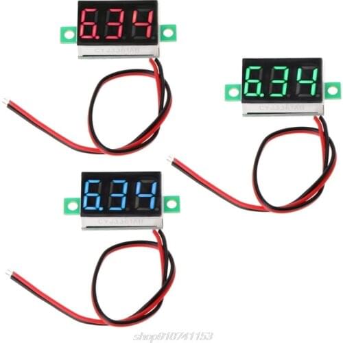 Digital Voltmeter 0.36" 2-wires DC 2.50 to 32.0V LED Volt Meter Voltage Gauge J29 21 Dropshipping