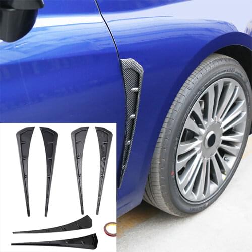 Car Fender Side Air Vent Cover Trim Modified Carbon Fiber Fender Side Gills Universal Air Vent Decorative Stickers
